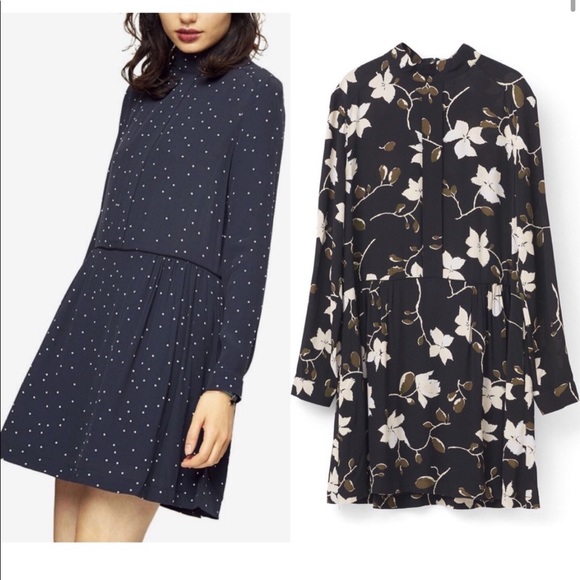 Ganni Dresses & Skirts - Ganni Floral Motif Rosemont Crepe Dress Sz 4 EUC